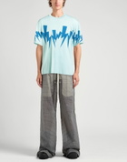 Neil Barrett Mens T-shirt Turquoise