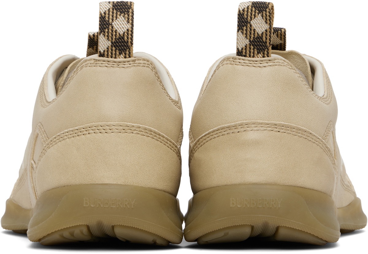 Burberry Beige Leather Matrix Sneakers Burberry
