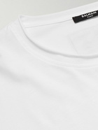 Balmain - Logo-Print Cotton-Jersey T-Shirt - White