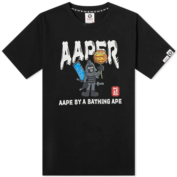 Photo: AAPE Men's Planet R T-Shirt in Black
