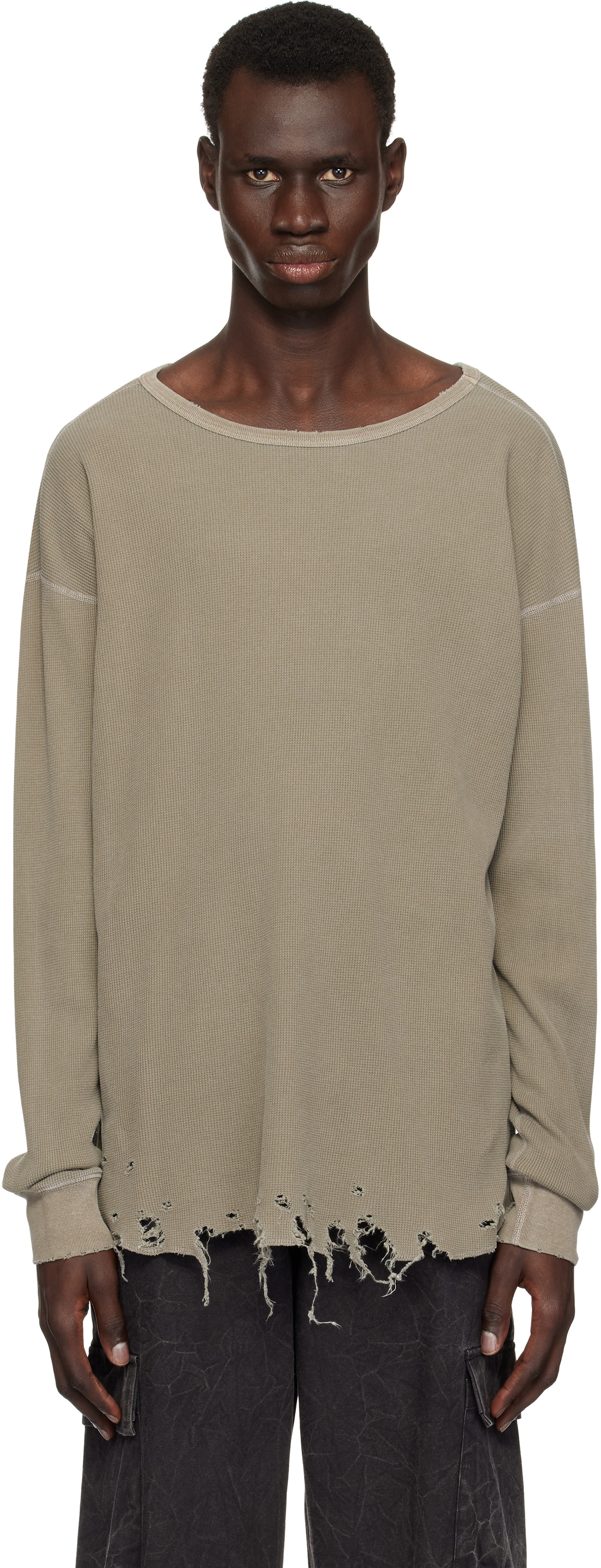 John Elliott Khaki Folsom Thermal T-shirt