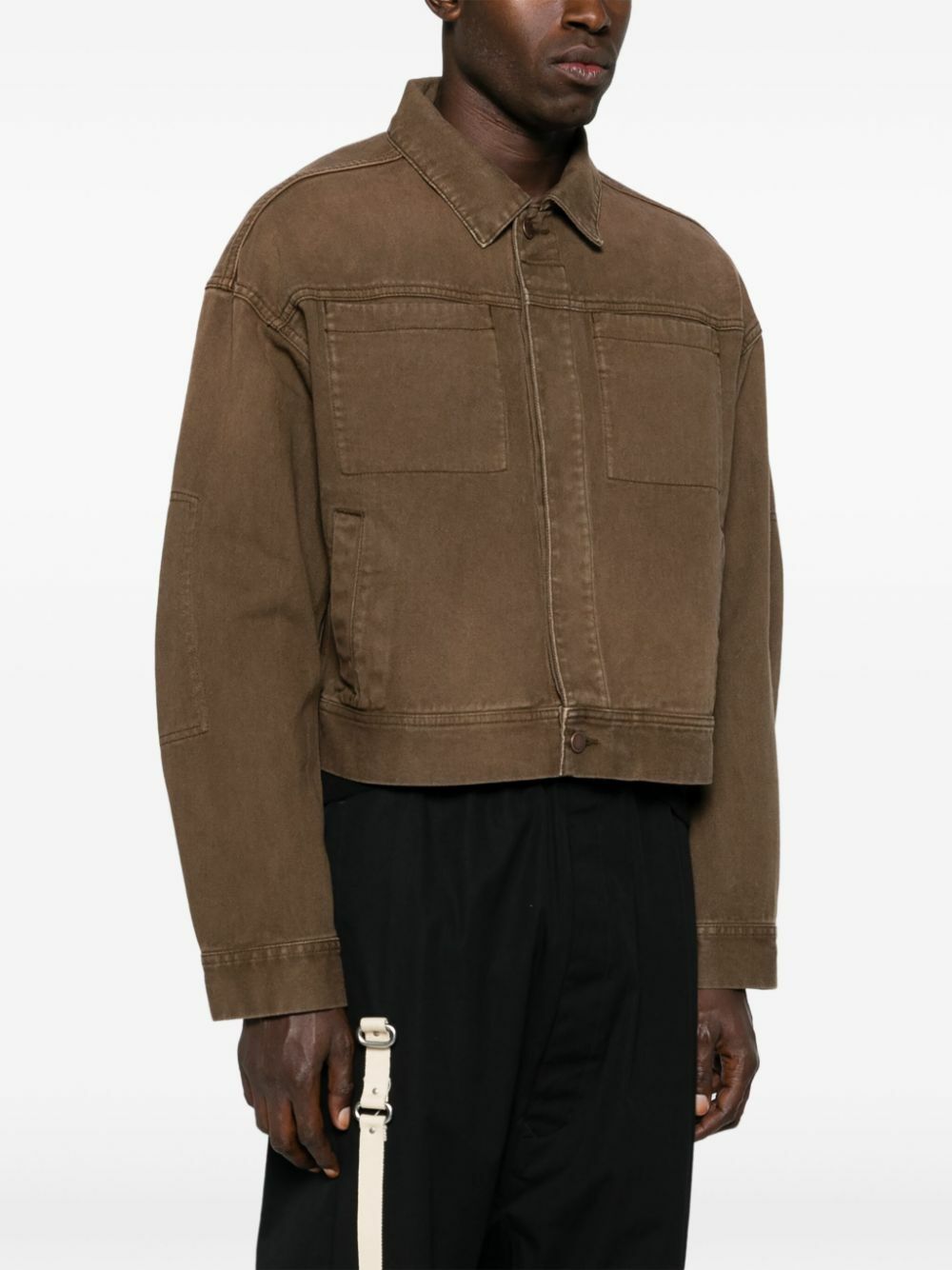 ENTIRE STUDIOS Brown Cotton Denim Jacket