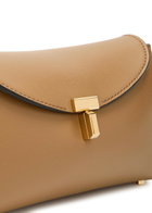 Toteme T-lock Mini Leather Clutch - Camel - One Size