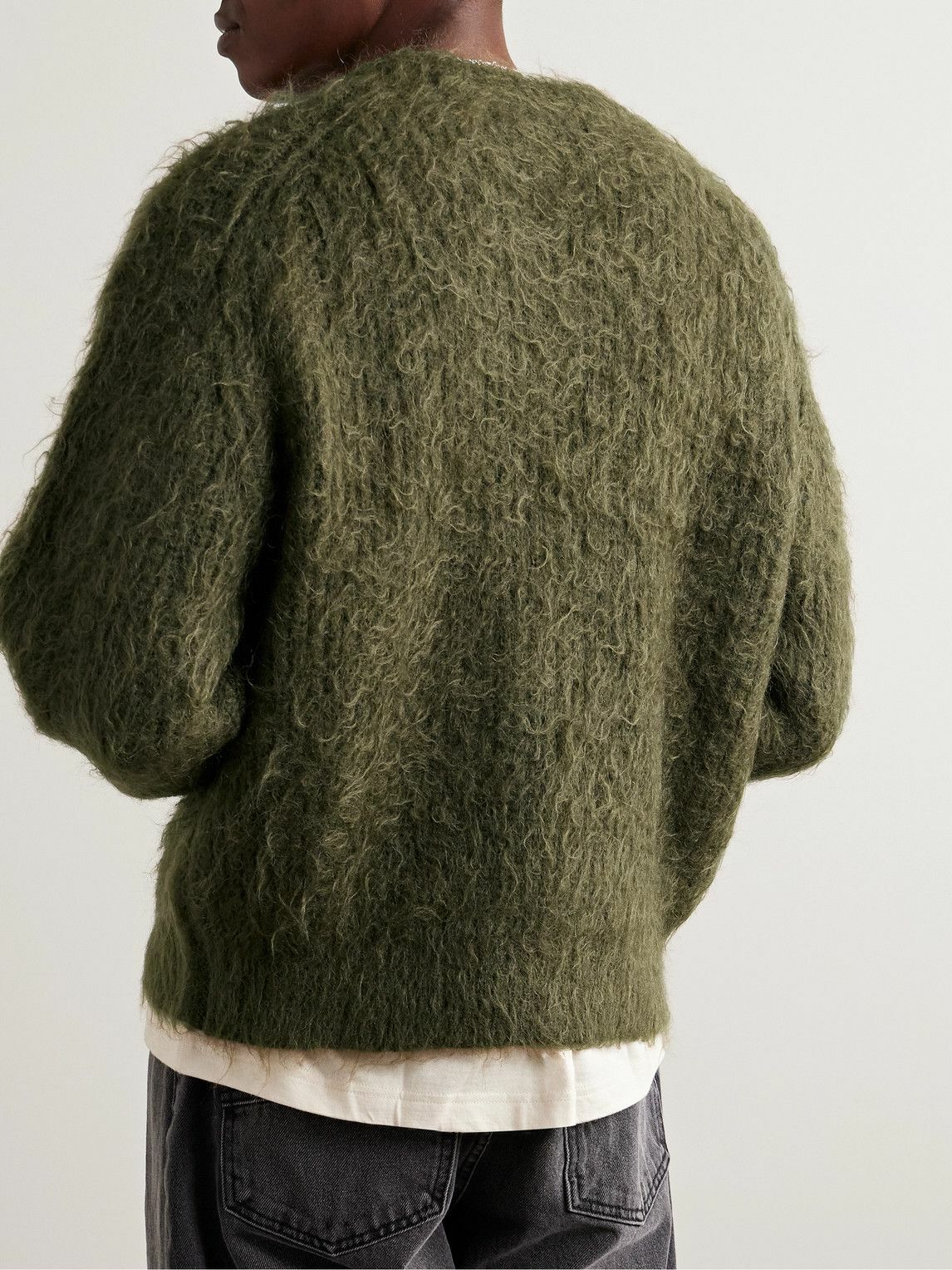 John Elliott - Brushed Ribbed-Knit Sweater - Green