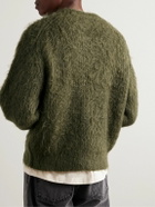 John Elliott - Brushed Ribbed-Knit Sweater - Green