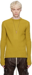 Rick Owens Yellow Fisherman Sweater