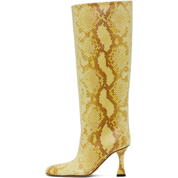 Proenza Schouler Yellow Snake Tall Boots Proenza Schouler