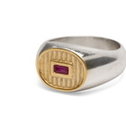 Maple Men's Sherman Signet Ring in Silver/Gold