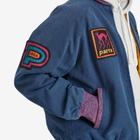 By Parra Men's Skull Stalker Varsity Jacket in Washed Blue