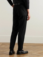 Mr P. - Slim-Fit Wool-Twill Trousers - Black