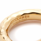 Jil Sander Women's FW5 Hammered Ring in Gold