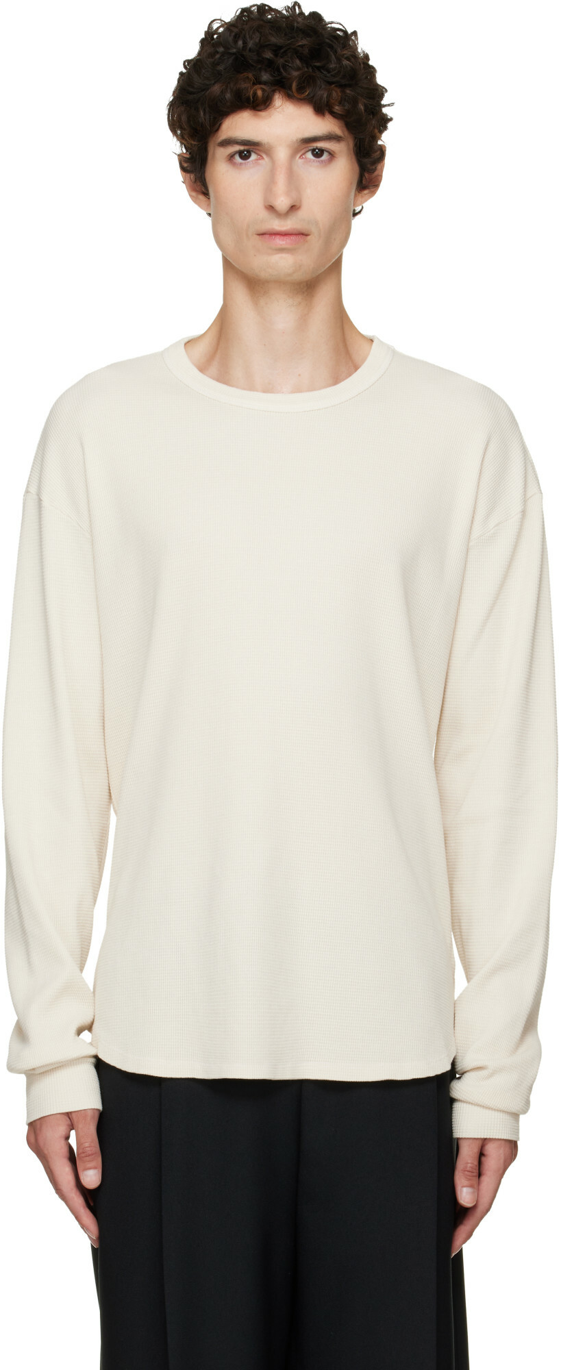 Les Tien Off-White Thermal Baseball Hem T-shirt