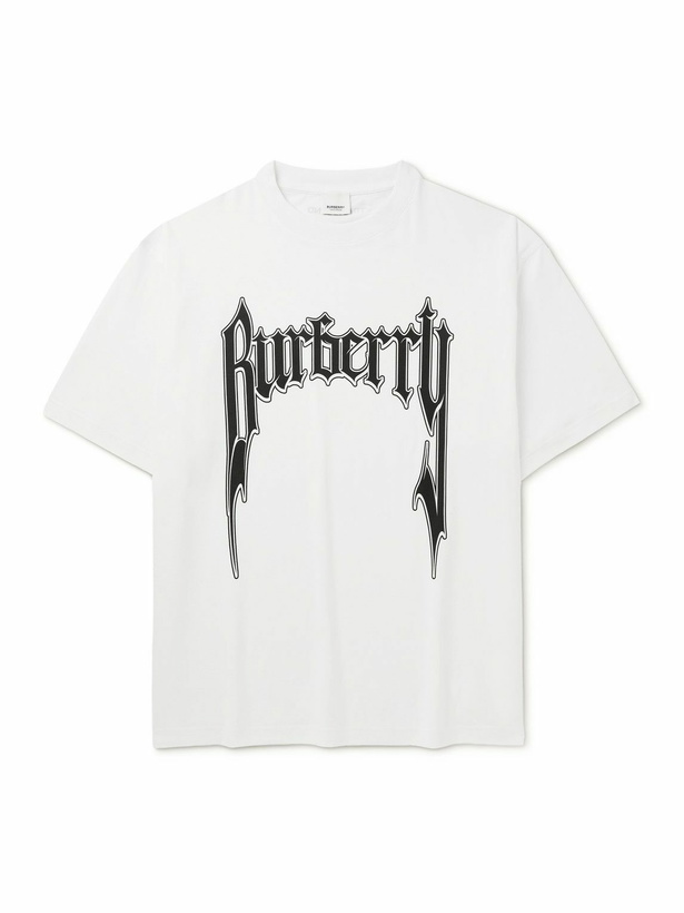 Photo: Burberry - Logo-Print Cotton-Jersey T-Shirt - White