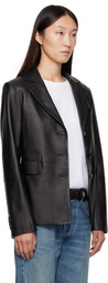 Loulou de Saison Black Aldo Leather Jacket