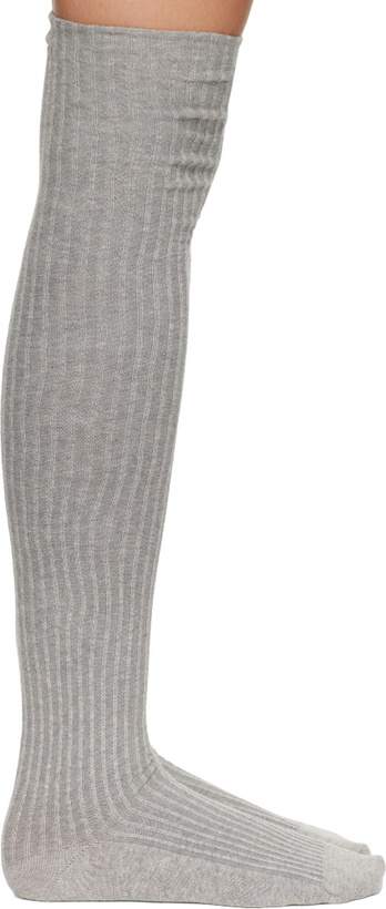 Photo: Baserange Gray Overknee Socks
