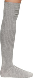 Baserange Gray Overknee Socks