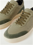 Officine Creative - Kris Lux Aero Suede-Panelled Leather Sneakers - Green