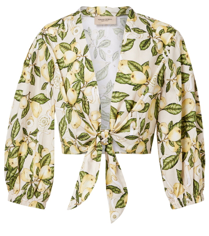 Photo: Adriana Degreas Printed cotton-blend crop top