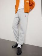 Cherry Los Angeles - Western Athletic Embroidered Cotton-Blend Jersey Sweatpants - Gray