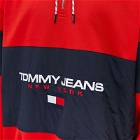 Tommy Jeans Men's Half Zip Sweat in Red