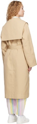 GANNI Khaki Oversized Trench Coat
