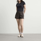 Adidas Women's Satin Shorts in Earth Strata/Aurora Coffee