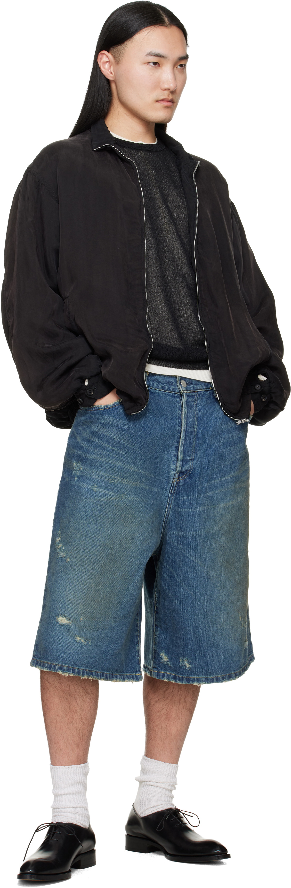ssstein Blue Baggy Denim Shorts