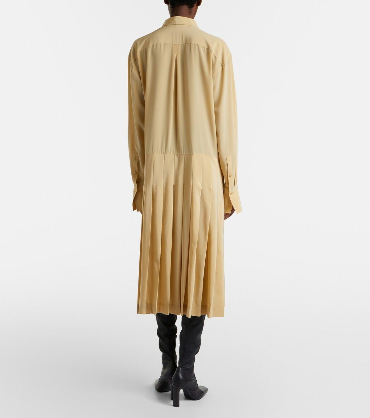 Toteme Pleated silk shirt dress