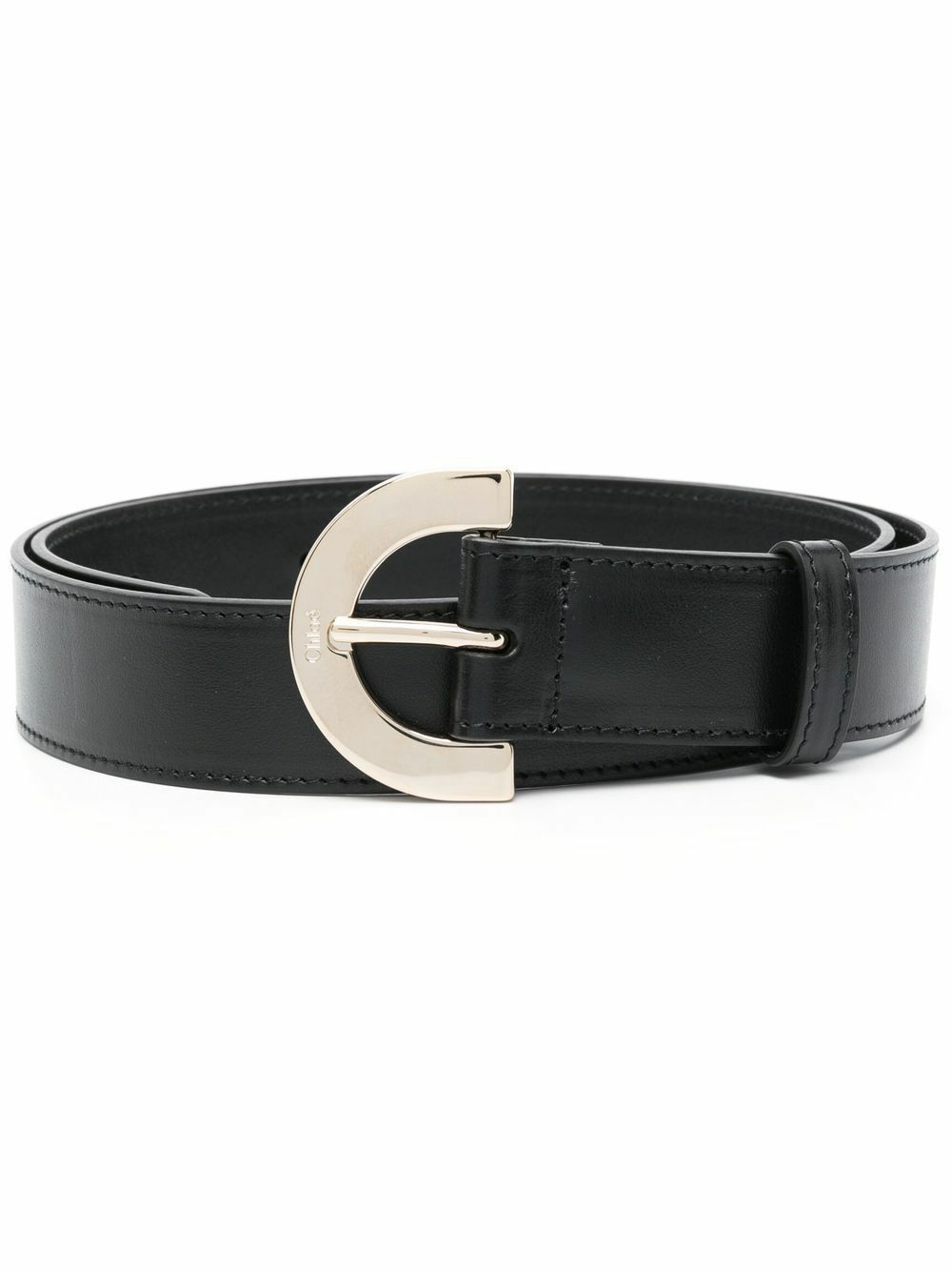 Chloé Black C Logo Leather Belt Chloe display picture 1