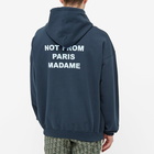 Drôle de Monsieur Men's Not From Paris Back Logo Popover Hoody in Navy