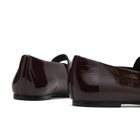 Vagabond Shoemakers Women's Vagabond Aleya Patent Leather Buckle Ballet in Chocolate
