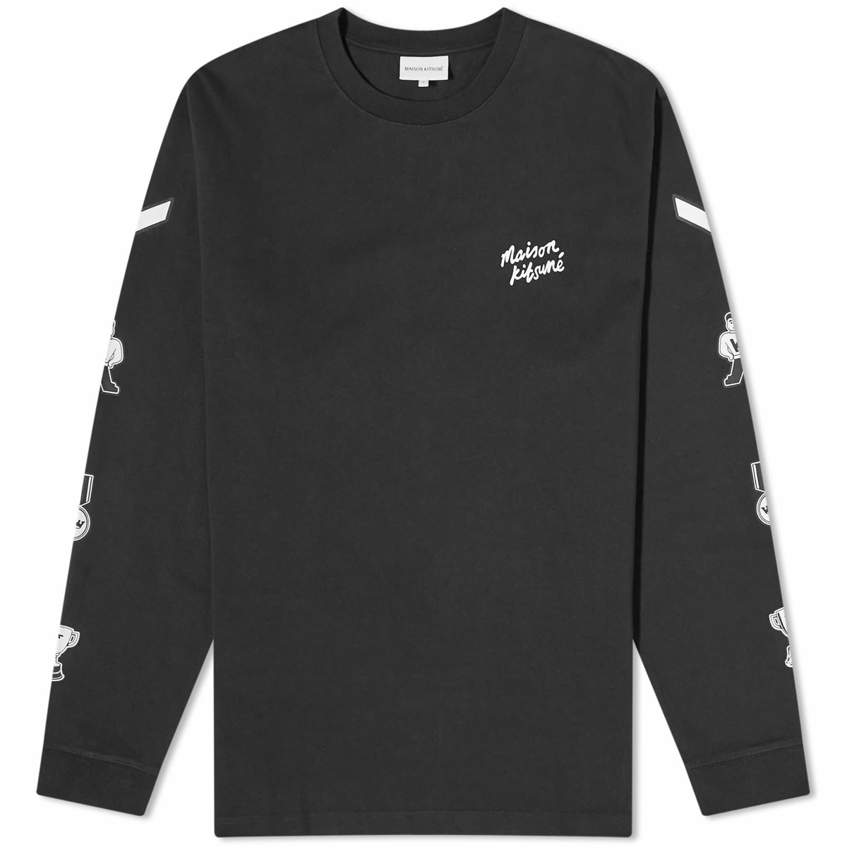 Maison Kitsuné Men's Prizes Comfort Long Sleeve T-Shirt in Black