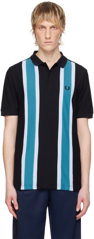 Photo: Fred Perry Black & Blue Striped Polo