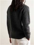 Inis Meáin - Rowan Donegal Merino Wool and Cashmere-Blend Half-Zip Sweater - Black