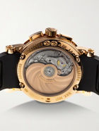 BREGUET - Pre-Owned 2014 Marine Automatic Chronograph 42mm 18-Karat Rose Gold and Rubber Watch, Ref. No. 5827BR/Z2/5ZU