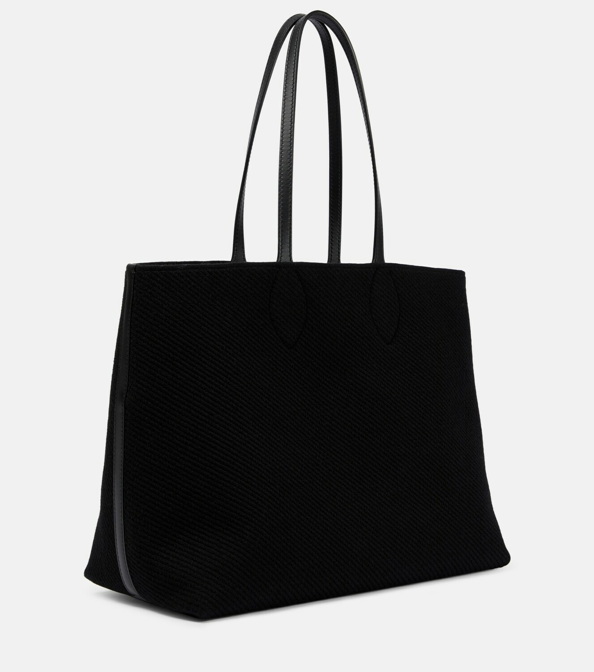 新品未使用　ALAÏA　CANVAS TOTEBAG ALAÏA Folded large leather-trimmed canvas tote bag | NET-A