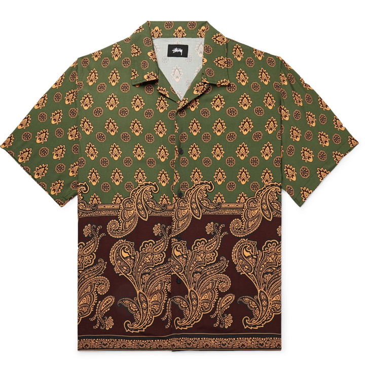 Photo: Stüssy - Camp-Collar Paisley-Print Woven Shirt - Green