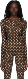 Marine Serre Brown Second Skin Moon Top