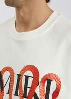 Amiri Snake Printed Cotton T-shirt Ivory