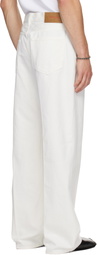 Ferragamo White Five Pocket Jeans