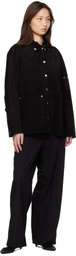 Studio Nicholson Black Dash Suede Jacket