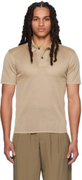 Ferragamo Beige Spread Collar Polo