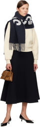 JACQUEMUS Navy 'The Jacquemus' Scarf