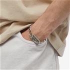 Balenciaga Men's Tags Bracelet in Antique Silver