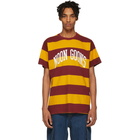 Noon Goons Yellow and Burgundy Big Stripe T-Shirt