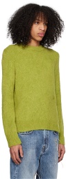 GANNI Green Crewneck Sweater