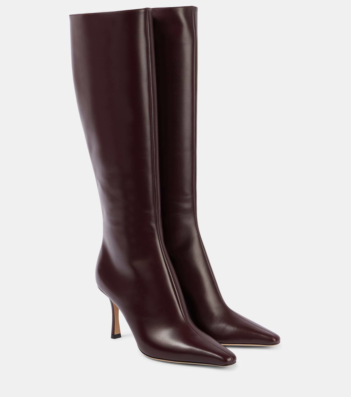 ロングブーツ JIMMY CHOO AGATHE85 KB LUXE CALF LETAHER BOOTS AGATHE KB 85 | Black Calf Leather Knee-High Boots | Autumn