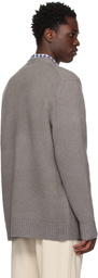 Acne Studios Gray Y-Neck Cardigan