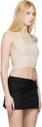 Courrèges Beige Holistic Buckle Tank Top