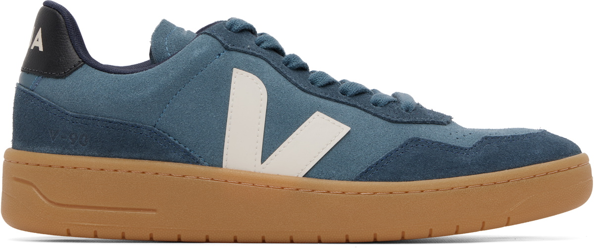 VEJA Blue V-90 Suede Sneakers